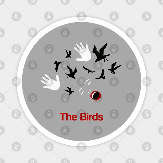 The Birds Minimal Movie Art Alfred Hitchcock Magnet by Rozbud